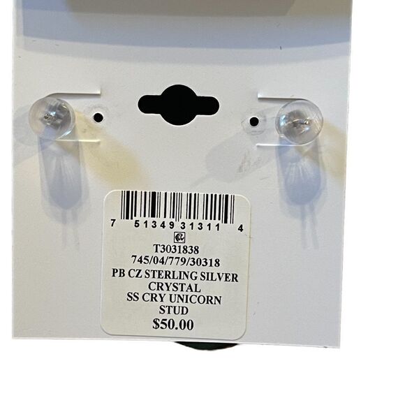 NWT Giani Bernini sterling silver crystal post earrings - Picture 2 of 3
